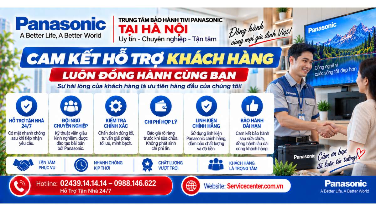 Cam Kết Hỗ Trợ Khách Hàng Website: Servicecenter.com.vn 📞 Hotline: 02439.14.14.14 – 0988.146.622 – Hỗ Trợ Tận Nhà 24/7
