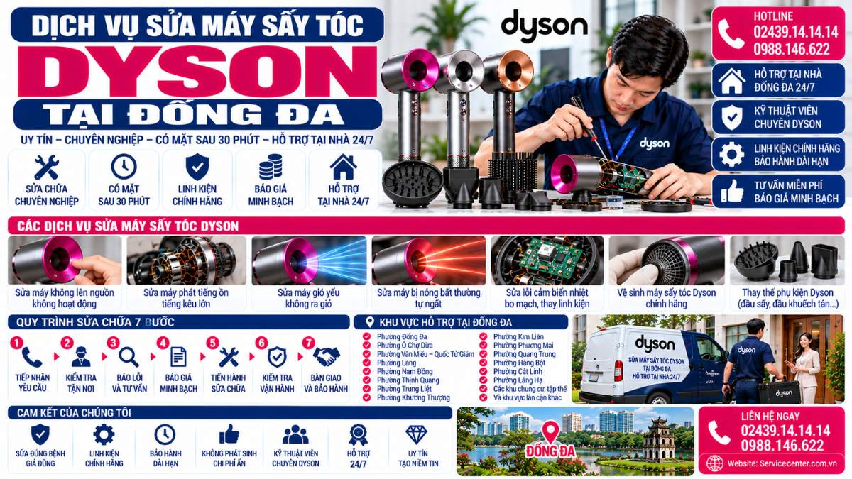 Dịch Vụ Sửa Máy Sấy Tóc Dyson Tại Đống Đa Website: Servicecenter.com.vn 📞 Hotline: 02439.14.14.14 – 0988.146.622 – Hỗ Trợ Tại Nhà 24/7