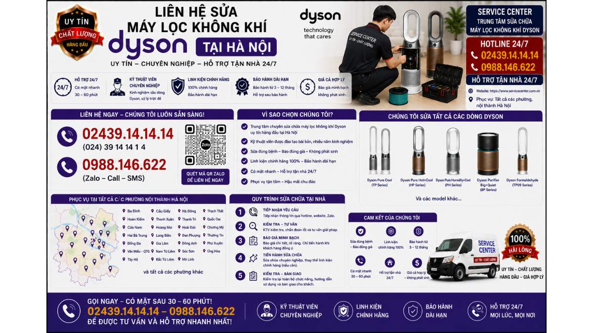 Liên Hệ Sửa Máy Lọc Không Khí Dyson Tại Hà Nội https://www.servicecenter.com.vn Hotline: 02439.14.14.14 - 0988.146.622 Uy Tín – Hỗ Trợ Tận Nhà 24/7