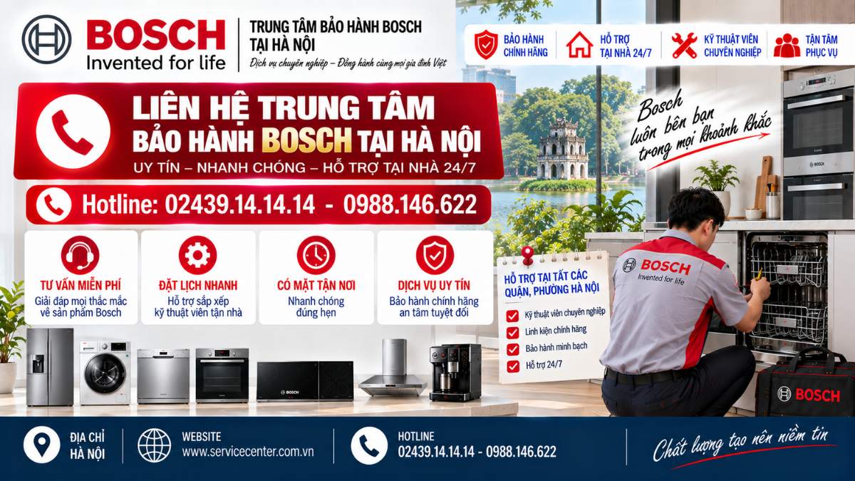 Liên Hệ Trung Tâm Bảo Hành Bosch Tại Hà Nội https://www.servicecenter.com.vn Hotline: 02439.14.14.14 - 0988.146.622 Uy Tín – Hỗ Trợ Tại Nhà 24/7