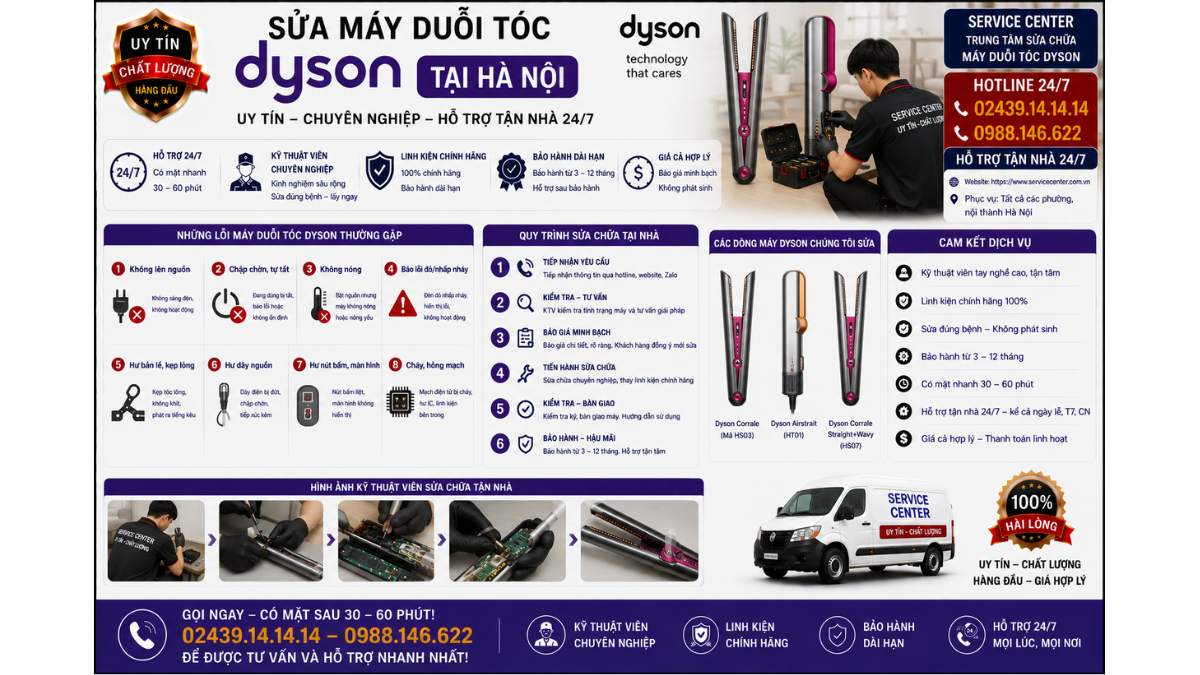 Sửa Máy Duỗi Tóc Dyson Tại Hà Nội https://www.servicecenter.com.vn Hotline: 02439.14.14.14 - 0988.146.622 Uy Tín – Hỗ Trợ Tận Nhà 24/7