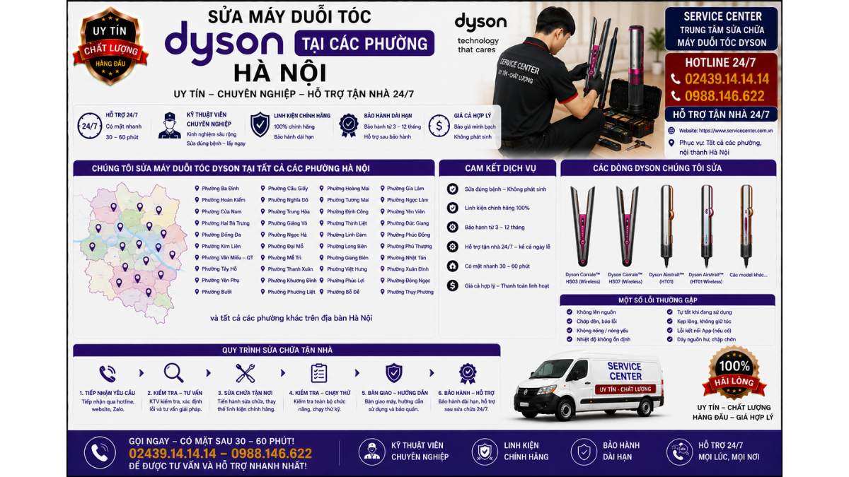 Sửa máy duỗi tóc Dyson tại các phường Hà Nội https://www.servicecenter.com.vn Hotline: 02439.14.14.14 - 0988.146.622 Uy Tín – Hỗ Trợ Tận Nhà 24/7