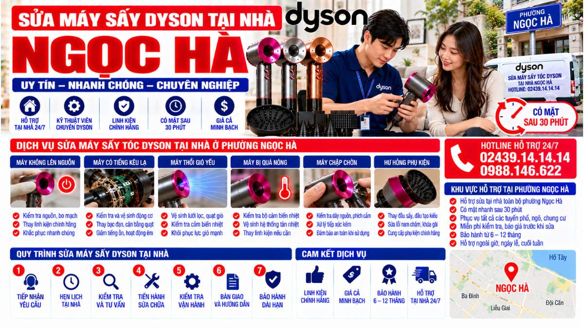 Sửa máy sấy Dyson tại nhà ở phường Ngọc Hà Website: Servicecenter.com.vn 📞 Hotline: 02439.14.14.14 – 0988.146.622 – Hỗ Trợ Tại Nhà 24/7