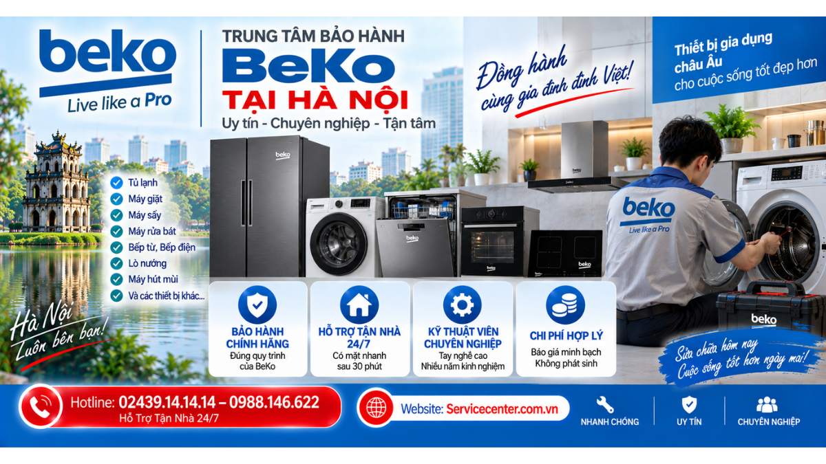 Trung Tâm Bảo Hành BeKo Tại Hà Nội Website: Servicecenter.com.vn 📞 Hotline: 02439.14.14.14 – 0988.146.622 – Hỗ Trợ Tận Nhà 24/7
