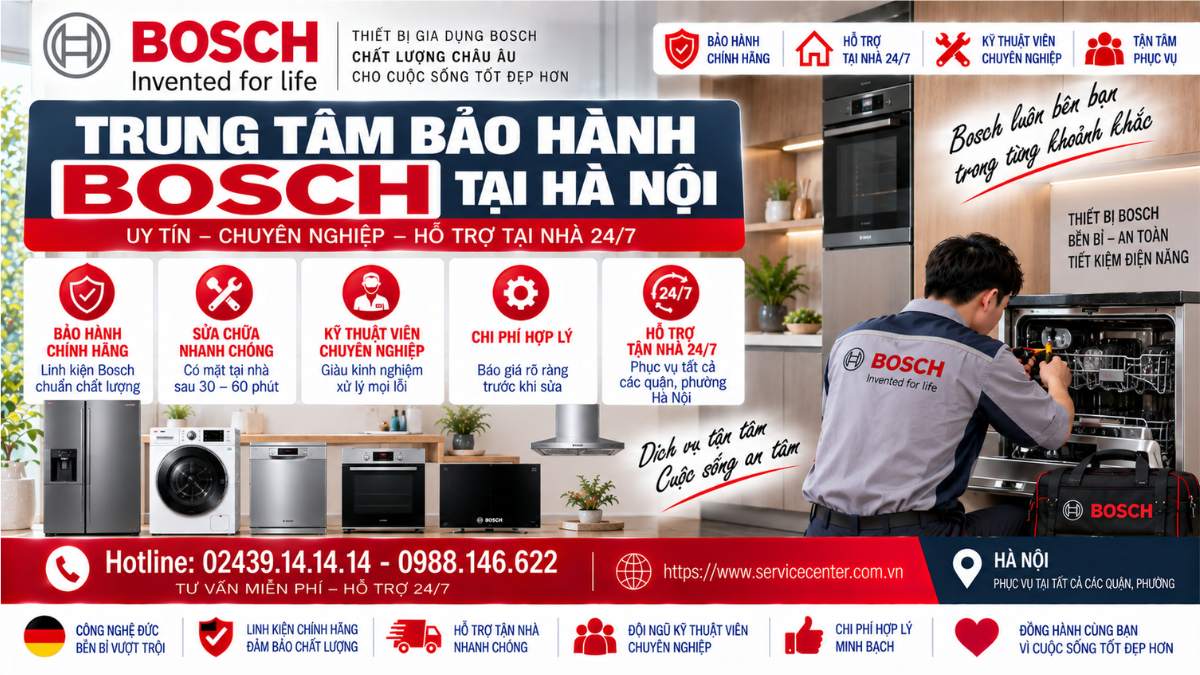 Trung Tâm Bảo Hành BoschTại Hà Nội https://www.servicecenter.com.vn Hotline: 02439.14.14.14 - 0988.146.622 Uy Tín – Hỗ Trợ Tại Nhà 24/7