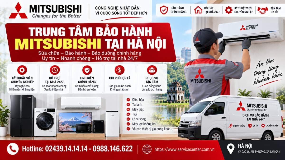 Trung Tâm Bảo Hành Mitsubishi Tại Hà Nội https://www.servicecenter.com.vn Hotline: 02439.14.14.14 - 0988.146.622 Uy Tín – Hỗ Trợ Tại Nhà 24/7