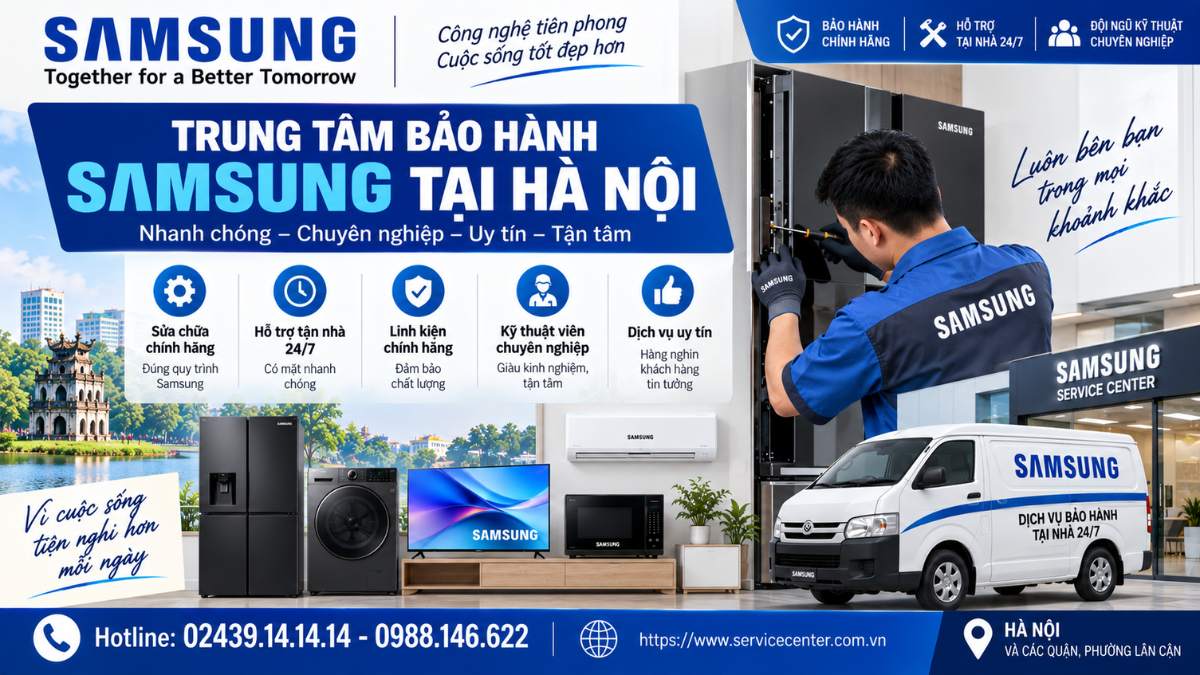 Trung Tâm Bảo Hành Samsung Tại Hà Nội https://www.servicecenter.com.vn Hotline: 02439.14.14.14 - 0988.146.622 Uy Tín – Hỗ Trợ Tại Nhà 24/7